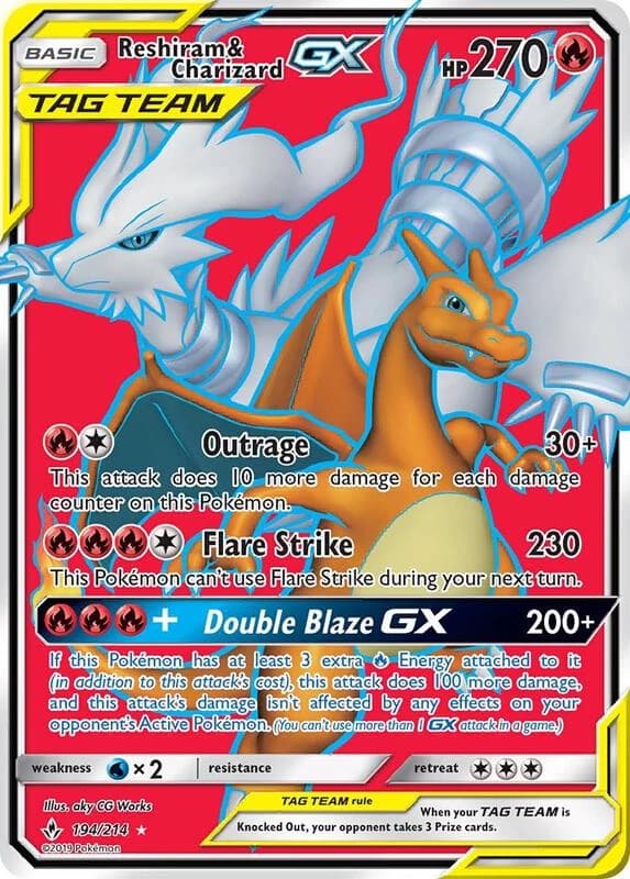 Reshiram & Charizard GX (Full Art)