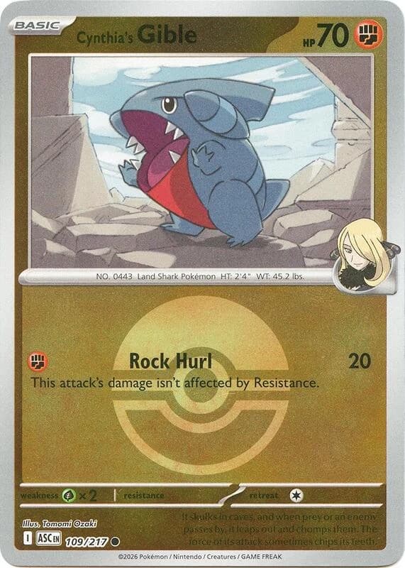 Cynthia's Gible (Poke Ball)