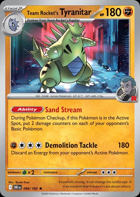 Team Rocket's Tyranitar - 096/182 (Cosmos Holo)