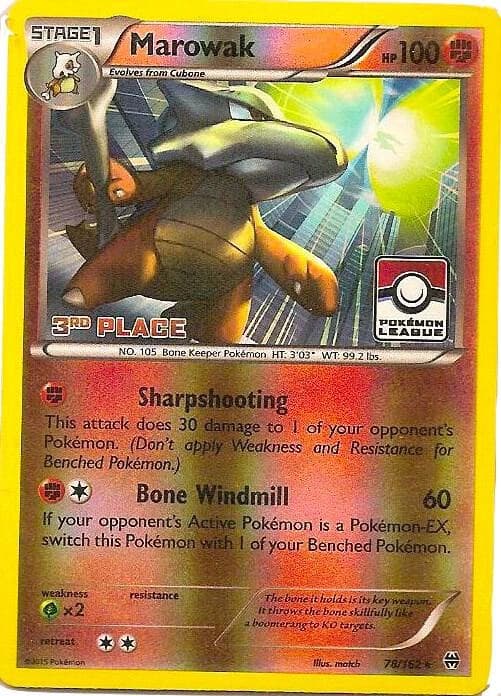 Marowak - 78/162 (Pokemon League) [3rd Place]