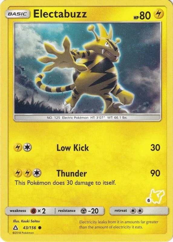 Electabuzz - 43/156 (#6 Pikachu Stamped)