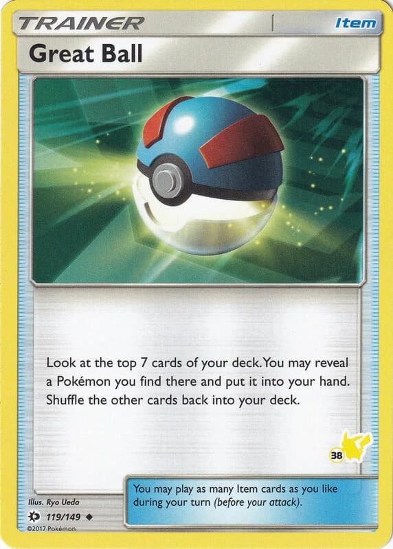 Great Ball - 119/149 (#38 Pikachu Stamped)