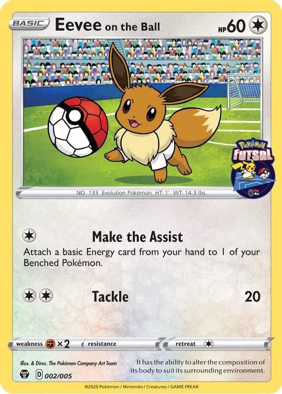 Eevee on the Ball - 002/005 (Pokemon Futsal)
