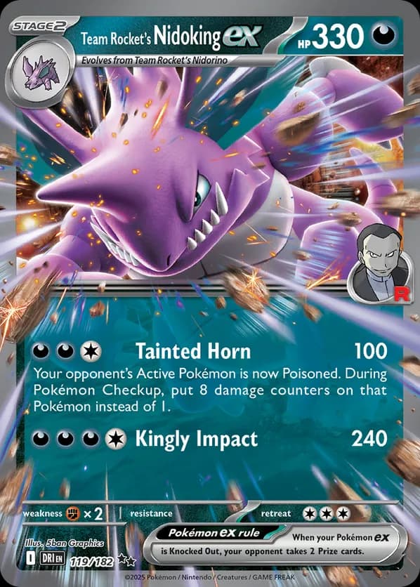 Team Rocket's Nidoking ex - 119/182