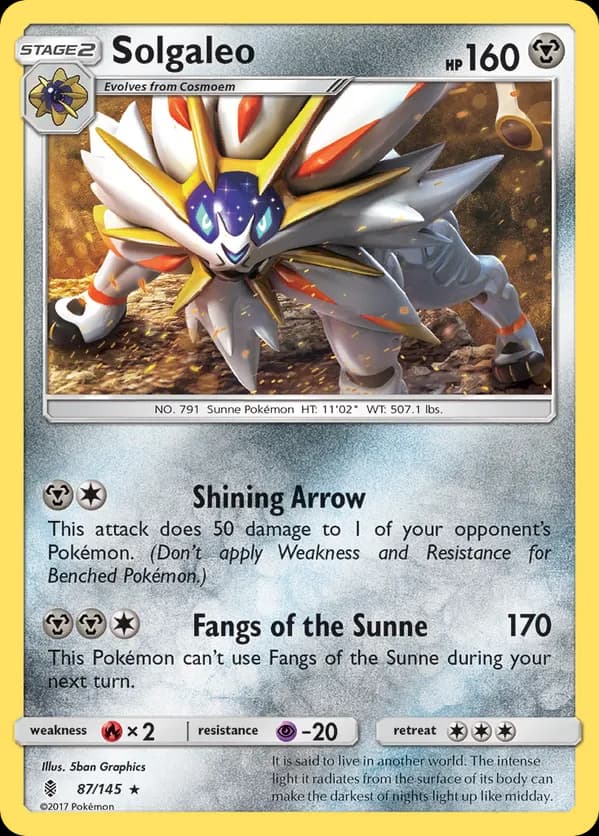 Solgaleo - 87/145 (Water Web Holo)
