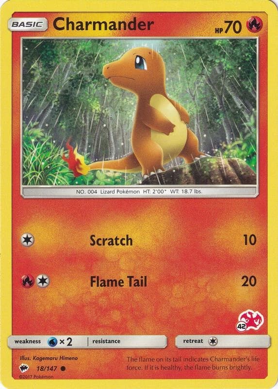 Charmander - 18/147 (#42 Charizard Stamped)