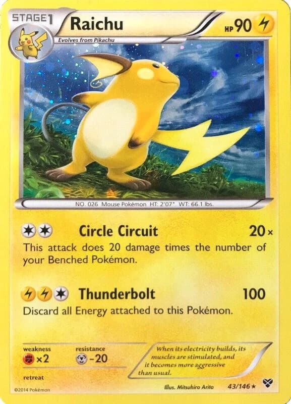 Raichu - 43/146 (Cosmos Holo)