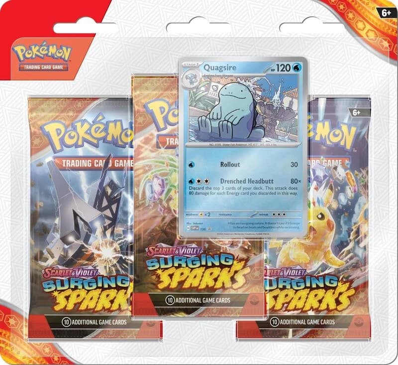Surging Sparks 3 Pack Blisters [Quagsire]